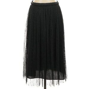 Banana Republic Black Tulle Pleated Skirt Size 8
